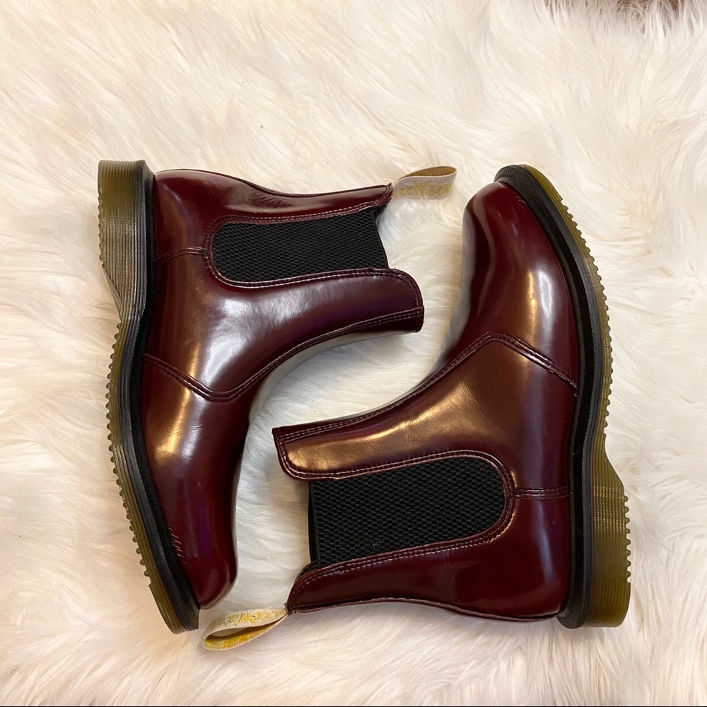 SOLD ❌ DOC MARTENS Vegan Flora Cherry Chelsea Boot - Picture 10 of 10